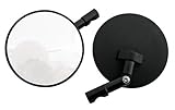 Spiegel f.Lenkerende, rund, schwarz, verstellbar