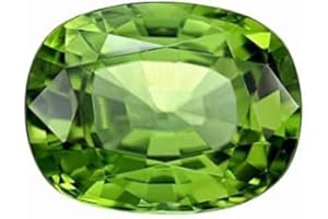 AKSHITA GEMS 5,00 Ratti/4,00 carats certifié non chauffé non traité de qualité A++ - Pierre précieuse naturelle en vrac certifiée par un laboratoire, péridot, Pierre précieuse en vrac, Péridot