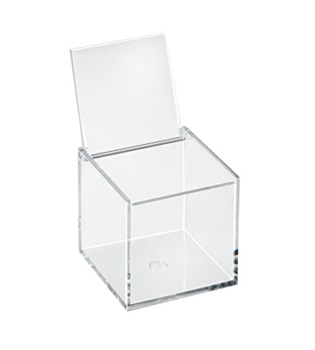 Wenko 22659100 Kosmetik Organizer Box Femme mit Deckel Kosmetik-Aufbewahrung, Make-Up Organizer, Acryl, Transparent, 8 x 8 x 8 cm - 2