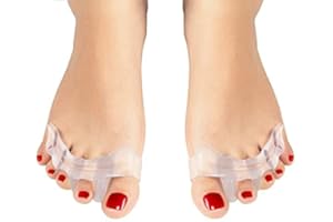 Haofy Gel Zehenspreizer Silikon, Zehenspreizer Gegen Hallux Valgus Krallenzehen Weich Zehen Separator für Überlappende Hammer Zehen, 1 Paar Zehenspreizer Hallux Valgus Silikon Zehentrenner