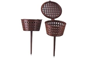 IRUN BONSAI Engrais de Panier avec Broche et Couvercle Gross 4,5 cm Ø Lot de 10 (1654)