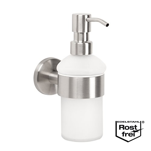 bremermann® Bad-Serie PIAZZA – Seifenspender aus Glas & Edelstahl, matt - 4