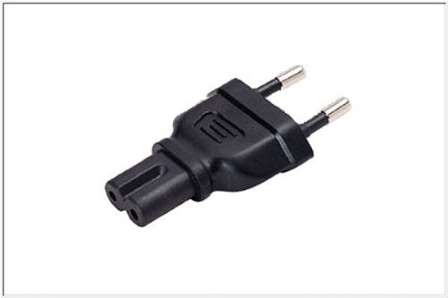 Stromadapter Euro 2pin Stecker auf Euro 2 Buchse
