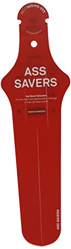 Ass Savers Extended - Guardabarros para bicicletas, color rojo, talla 