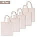 Produktbild BELLE VOUS Baumwoll Stoffbeutel (10er-Pack) | Umweltfreundliche, waschbare, Stoff Einkaufstaschen H41cm x B 38cm | Jutebeutel Natur | Tragetaschen aus Stoff | Unbedruckte Stoffbeutel zum Bemalen