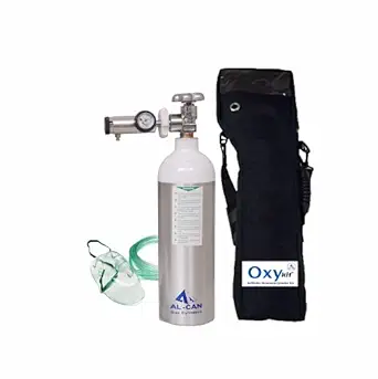 OxyKit Oxygen Cylinder (330 LITERS) | Portable Oxygen Cylinder/Ultra Lightweight Oxygen Cylinder Kit with Bag & Mask