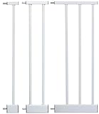 IB-Style – Treppenschutzgitter „Megane“ weiss/grau 74 – 143 cm | 12 Varianten wählbar | Klemmgitter Treppengitter Türgitter | ohne bohren | Bef. Am Geländer | öffnet wie ein Türchen | Spannbreite 116 – 129 cm - 4
