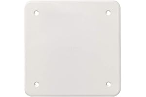 ELECTRON Coperchio quadrato 92x92mm, 9x9cm, bianco RAL9001, ricambio per scatola di derivazione, cassetta a parete per impianto elettrico, viti in acciaio incluse, in plastica ad elevata resistenza