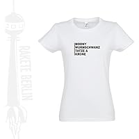 Damen T-Shirt 'Moony Wurmschwanz Tatze und Krone' Baumwolle