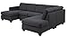 Produktbild PKline Eckcouch Chaiselounge Anthrazit