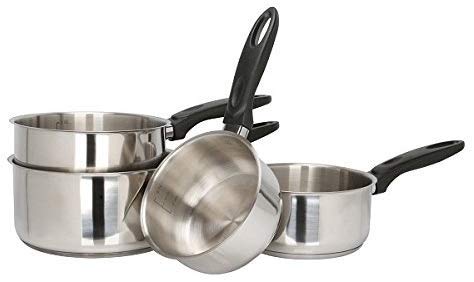 Pradel Heritage LOT 4 CASSEROLES INOX 14-16-18-20 CM