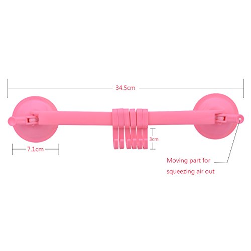 malloom Top Qualität Abendmahl Power Bodenstaubsauber Sucker Ständer Haken Küche Badezimmer Aufhänger (Pink) - 3