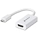 Produktbild Fosmon Slimport MyDP Micro USB (Male) auf HDMI (Female)Kabel-Adapter für LG G4 / G3 / G2 / G Pad / G Pro 2 / G Flex / G Flex 2 / GX / VU 3 / Optimus G Pro / Optimus GK, Google LG Nexus 4 / 5 / 7, YotaPhone 2, Acer Iconia Tab10, HP Chromebook 11, HP Pro Slate 8 / 12, Asus PadFone X / Infinity / Memo Pad 8, ZTE Nubia X6 / Z5S, BlackBerry Classic / Passport, Fujitsu Stylistic QH582 / Arrow - Fosmon Retail Packaging (Weiß)