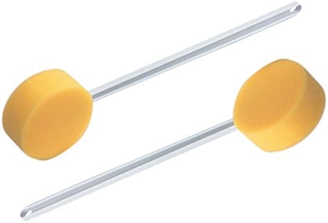 2 x Round Bath Sponge with Long Bendable Handled