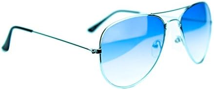 SUNGLASSES DROP MIRROR AND NOT MIRROR MODEL " AVIATOR CLASSIC " BRAND ISURF EYEWEAR (CLEAR BLUE NOT MIRROR)