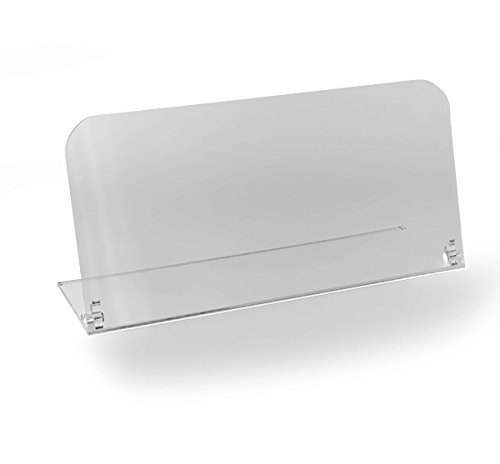 Hansen Spuckschutz Gastronomie / Thekenaufsatz / Greifschutz / Hustenschutz / Niesschutz / Hygieneschutz / Diebstahlschutz aus Acryl / Acrylglas (Plexiglas); L-Form klappbar; Größe 80 cm