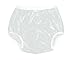 Haian Adult Incontinence Pull-on Plastic Pants Color Transparent White (Small)