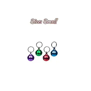 PSK PET MART Bell for Dogs/Puppies/Kittens/Cat/RABIT (Pack of 4) - Color May Vary - Small
