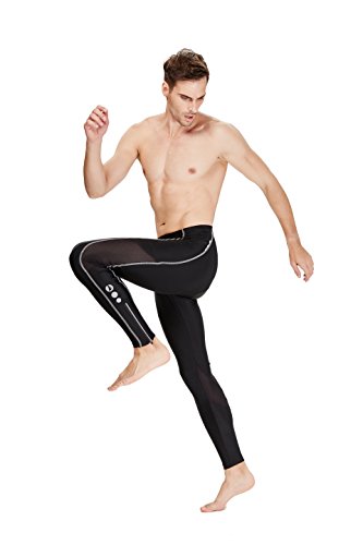 4Ucycling Herren Lange Fahrradhose 3D Sitzpolster Radhose Kompressionshose Radler Hose Fahrrad Tights Leggings - 8