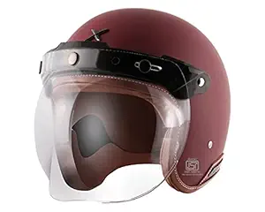 Axor Retro Jet Leather Dull Chestnut Red Helmet-L