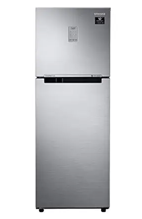 Samsung 253 L 2 Star Inverter Frost Free Double Door Refrigerator (RT28A3722S8/HL, Elegant Inox, Convertible), Silver