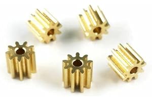 D.I.K ONLINESHOP 2 Stück Ersatz Ritzel Zahnrad Messing 9 Zähne für Duplo Intelli Lok 9 Zähne Messing NEU