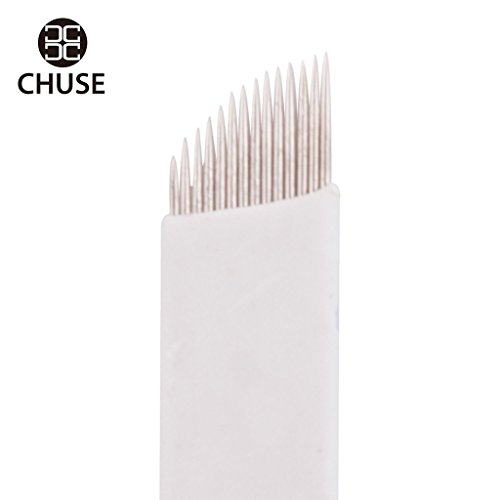 Eyebrow Permanent Makeup Needles Manual Tattoo Micro Blade Chuse beauty S14 50pcs 14 Sloped Needles