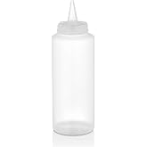 Plastik ket&ccedil;aplık Sıkma Şişesi, Şeffaf, Sivri Kapaklı, Mutfak i&ccedil;in Sos ve Baharat Dispenseri, 1 Adet ket&ccedil;aplık 500 ml