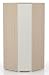 Produktbild Drehtürenschrank / Eckkleiderschrank 15, Farbe: Esche / Creme - Abmessungen: 198 x 86 x 86 cm (H x B x T)