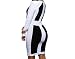 Bling-Bling Womens Black Black Color Block Long Sleeve Midi Dress Size L