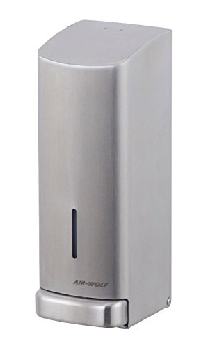 AIR-WOLF Seifen- und Desinfektionsmittelspender, 1,2 Liter, Edelstahl gebürstet, Serie Gamma II