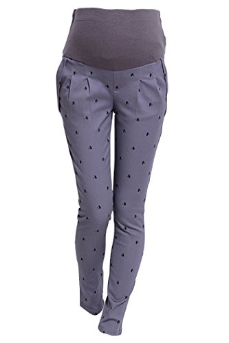 Pregnant Women Pant - TOOGOO(R) Pregnant Women Abdominal Maternity Pants Belly Leggings Trousers XL gray