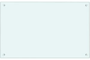 ‎VIDAXL vidaXL Küchenrückwand Spritzschutz Fliesenspiegel Glasplatte Rückwand Herdspritzschutz Wandschutz Herd Küche Weiß 80x50cm Hartglas