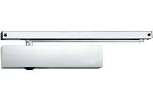 STAHL-DESIGN-TEBART Ferme-porte Geze TS5000 - En argent - Avec Plaque de montage et glissière neuves