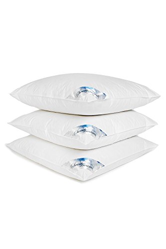 Hochwertiges weiches Daunenkissen Daunen Kissen angenehmes und weiches Kopfkissen: 80×80 cm , 1400 g Kissen-Füllung, aus 100 % Baumwolle reines Naturprodukt - 3