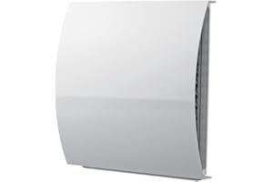 BLAUBERG UK 4" External Wall Vent Cover with Sound Baffle – Quiet Air Vent Grille for Extractor Fans, HRV, Heat Recovery, Draft Excluder – Ideal for Bathroom, Kitchen, Cottage, Hotel, Cafe Ventilation White
