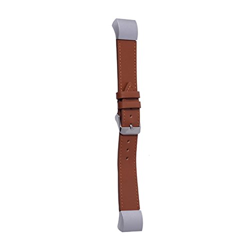 Preisvergleich Produktbild Echtes Leder Ersatzarmband Uhrenarmband für Fitbit Charge 2