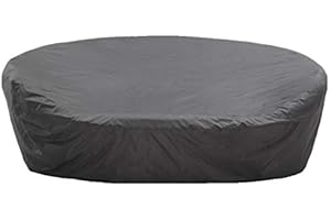 Kaufpirat Premium Abdeckplane Sonneninsel Rund Ø 230x85 cm Holzbank Gartenmöbel Gartentisch Hülle Abdeckung Haube Schutzhülle Abdeckhaube 900 D, 500 g/m², 6.000 mm Wasserbeständigkeit Anthrazit