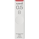 uni Smudge-Proof Leads yedek mekanik kalem | 0,5 mm | B, 40 adet