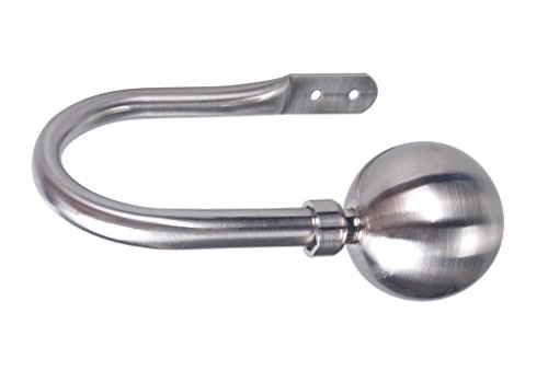 umlout New Pair Of Ball End Brushed Nickel Holdbacks