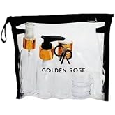 Golden Rose Seyahat Seti, Şeffaf Detaylı, 4 Par&ccedil;alı Set, Kozmetik Organizat&ouml;r, Seyahat Boy
