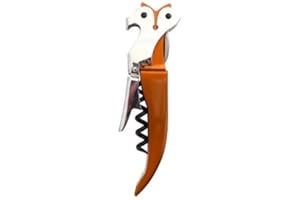 CKB LTD® otwieracz do butelek lisa o tematyce profesjonalnych kelnerów korkociąg otwieracz do butelek wina | stal nierdzewna z czarnym silikonowym uchwytem folia nóż | nowość design