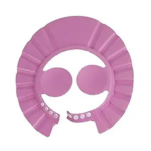 Baby Bath Shower Cap Adjustable Kids Children Shampoo Shower Hat (Pink, Pack of 1)