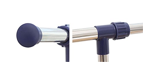 Stabiler Kleiderständer rollbar Garderobenständer Kleiderstange ausziehbar - 4