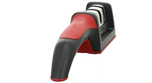 Premium Messerschärfer von frimi | Messerschleifer Wetzstahl Knife Sharpener Schärfgerät Schleifgerät Klingenschärfer Messer und Scherenschleifer | Messerpflege – 3 Stufen Messerschärfer manuell - 5