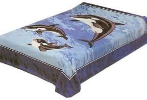 Solaron King Whales Korean Mink Blanket by Solaron Korean