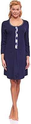 Italian Fashion IF Chemise de Nuit pour la Maternité Zyta 0111 (Bleu Foncé, XS)