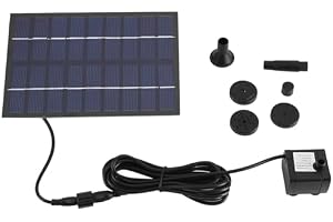 Solar Pump & Fountain Kit,solvattenpump med 4 olika munstycken solpanel för trädgård dammfontäner dränkbar pump som vattnar kit för pool av fiskdamm 200