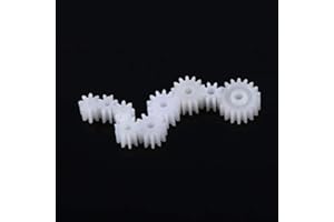WALFRONT 11pcs Plastikspindel Schnecken Zahnrad Satz Sortierte Plastikwelle für Flugzeug Auto LKW Modell Roboter Motor DIY Installationssatz Welle