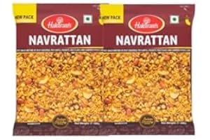 SARAS FLAVOURS OF ASIA Haldiram's Navrattan Mix - 200g (Pack of 2) | Authentic Indian Snack | Spicy & Savory | Perfect Party Namkeen | Ready-to-Eat